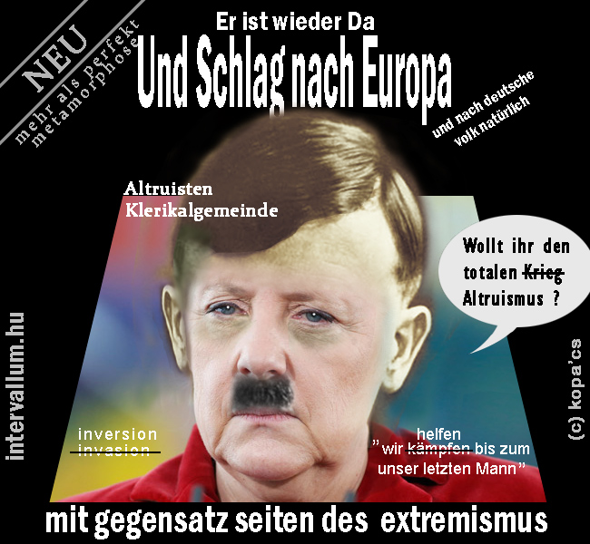 Hitler inverted to Angela Merkel